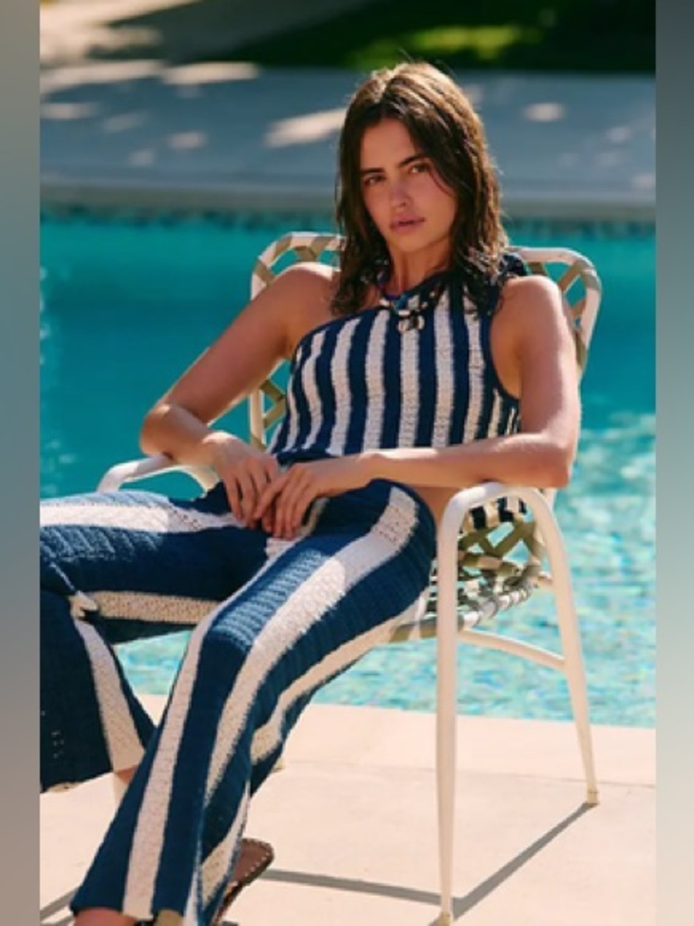 FREE PEOPLE  Fauxchet Set - Navy Combo